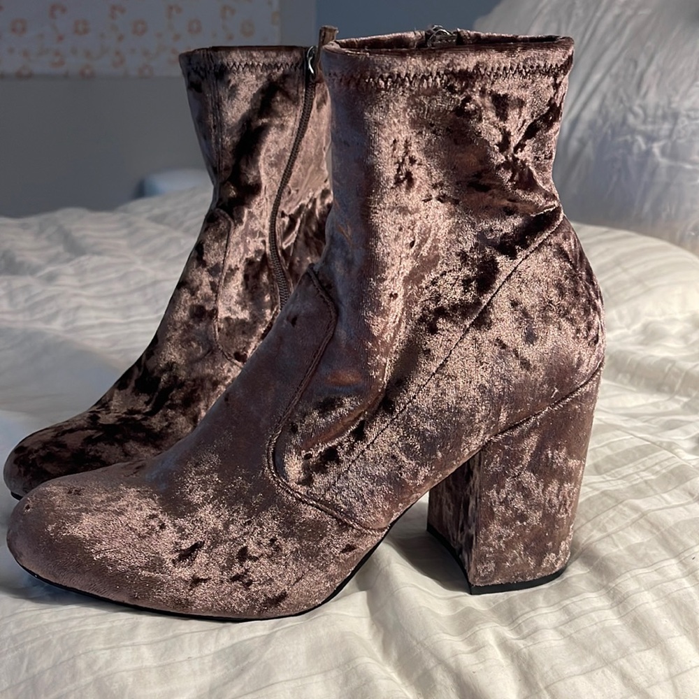 Bown velvet Steve Madden booties